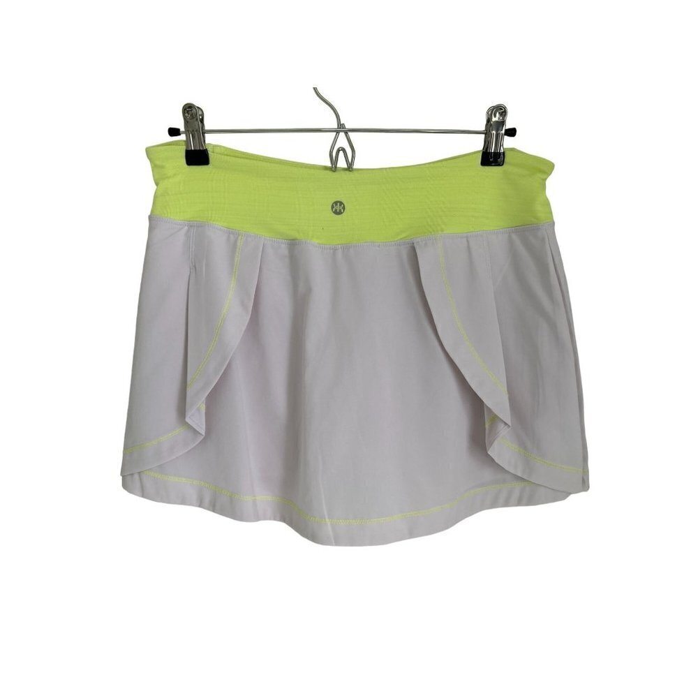 Kayodan Marika Tennis Skort Shorts Off-white Lime Yellow Size Med